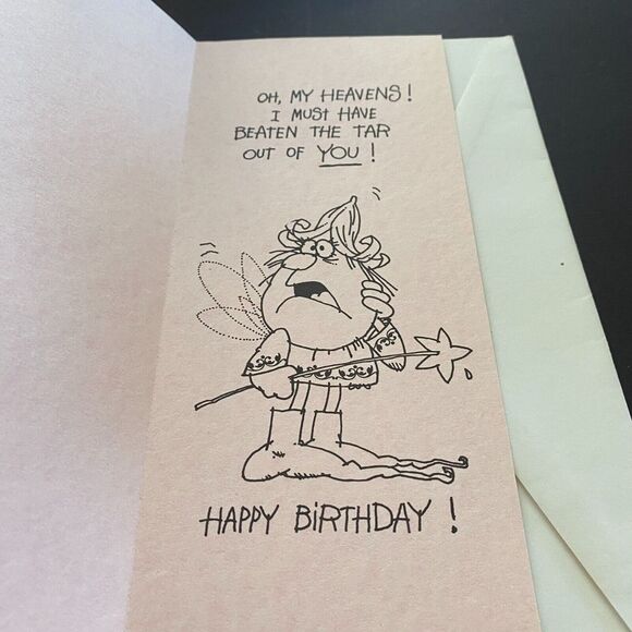 Vintage Hallmark Happy Birthday Fairy Contemporary Wishes Greeting Card - Picture 2 of 4